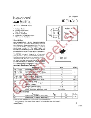 IRFL4310TR datasheet  